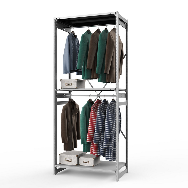 Стеллаж металлический для одежды ТСУ Универсал, 2500х1000х500 мм. полки: метал. усил. 3 шт.