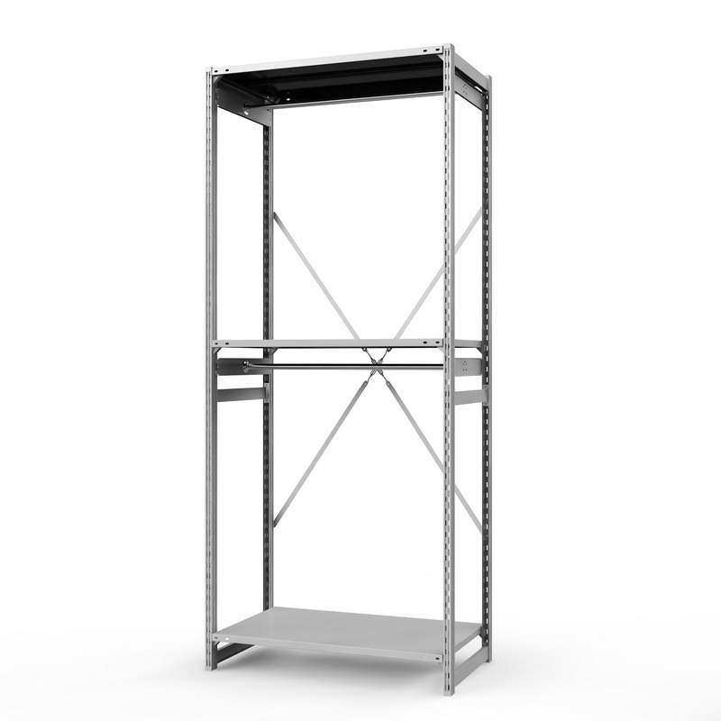 Стеллаж металлический для одежды ТСУ Универсал, 2500х1000х500 мм. полки: метал. усил. 3 шт.