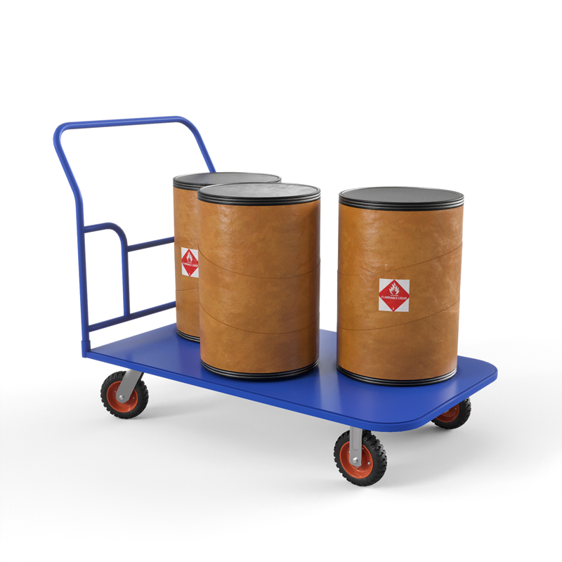 Тележка платформенная ТПТ (г/п 500 кг, 1000x600 мм, колеса литая протекторная резина 160 мм)