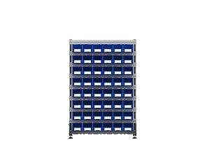 Стеллаж для пластиковых лотков SORTEX односторонний 1500x1000x450.02