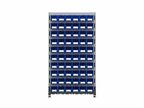 Стеллаж для пластиковых лотков SORTEX двухсторонний 1800x1000x800.02