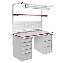 Стол металлический промышленный на базе 2-х стационарных тумб ТС (СП-1500Т2Т2) ESD