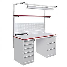 Стол металлический промышленный на базе 2-х стационарных тумб ТС (СП-1500Т2Т2) ESD