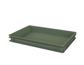 Ящик полимерный для полуфабрикатов сплошной 600х400х75 (12.437F.60.PE R)