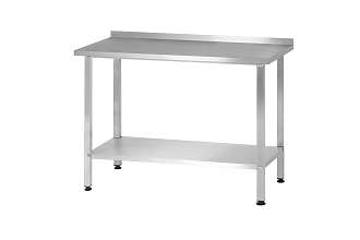Стол производственный СПРп - 800x700x860 Profi Inox, борт (полка сплошная)
