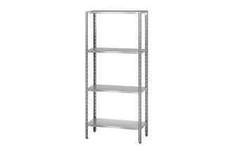 Стеллаж полочный СПЛн - 1500x400x2000 Norma Inox (полка сплошная 4 шт.)