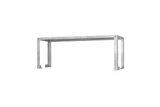 Полка-надстройка настольная ПННб - 1200x400x400 Base, цинк, 1 уровень