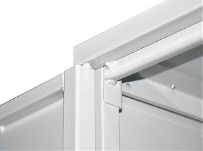 Стеллаж-шкаф СТ-300 с сетчатыми дверьми и сетчатой стенкой 3000х980х600, 4 полки