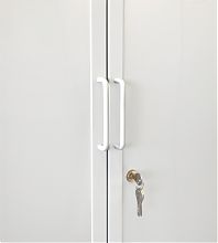 Стеллаж-шкаф СТ-300 с сетчатыми дверьми и сетчатой стенкой 3000х980х600, 4 полки