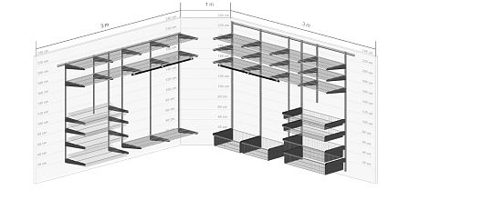 Гардеробная система GS. Гардеробная №1