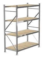 Стеллаж Longspan 3 2000х900х400, 4 яруса, ДСП