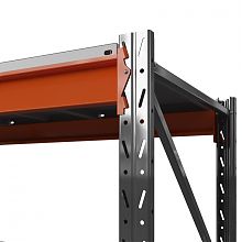 Секция приставная стеллажа металлического Оптима, 3000x1250x785 мм. Ярусы: 5 шт. метал