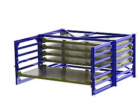 Стеллаж для хранения листового металла 3000х1500 мм