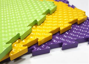 Тактильная плитка для слабовидящих, диагональный риф (500x500, ПВХ)