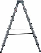 Стремянка двухсторонняя стальная с алюминиевыми ступенями NV1140.6