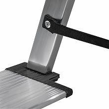 Стремянка алюминиевая двухсторонняя со ступенями 130 мм и площадкой 350х260 мм NV1127.4