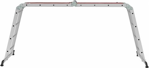 Лестница-трансформер алюминиевая с помостом, ширина 340 мм NV1330.4