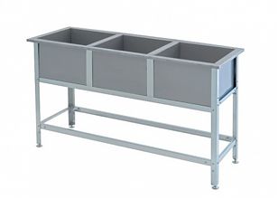 Стол производственный Профи СПП 1000х600х860 (с пристенным бортом)