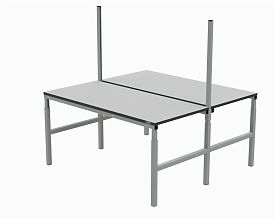 Стол рабочий 2х(1200х700 мм) 41.О (RAL7012)