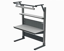 Стол рабочий основной 1200х700мм 41.С (RAL7035) + 41А.СВ-120