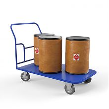 Тележка платформенная ТПТ (г/п 400 кг, 1000x600 мм, колеса серая резина 160 мм)